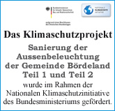 Das Klimaschutzprojekt - Sanierung der Aussenbelechtung der Gemeinde Bördeland Teil 1 und Teil 2